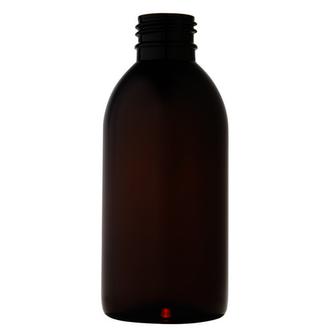 Plastic bottle 200 ml brown, thread PCO 28
