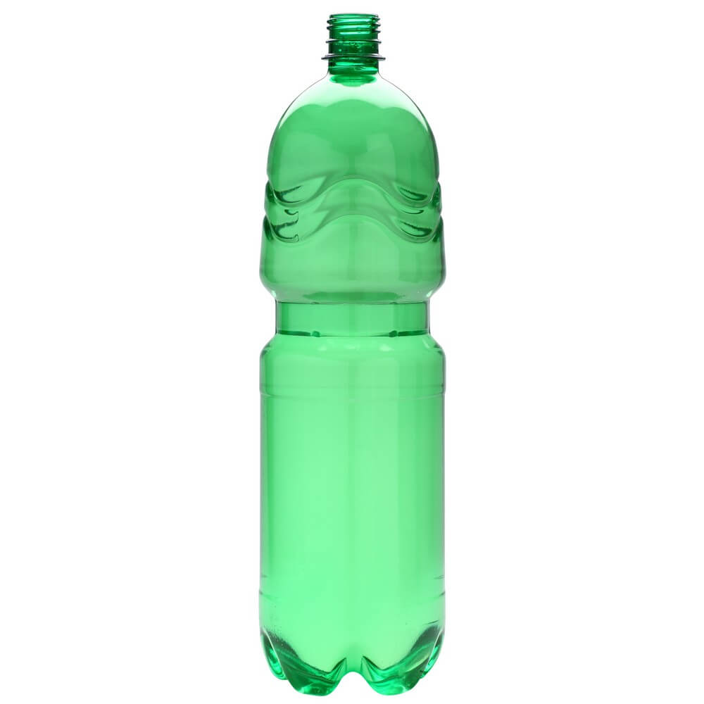 Green shop plastic bottles