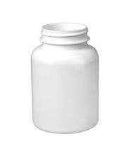 Plastová lahvička se širokým hrdlem 200 ml bílá, závit GL44
