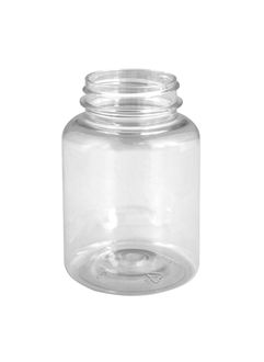 Plastic bottle with wide neck 200 ml limpid, thread GL44