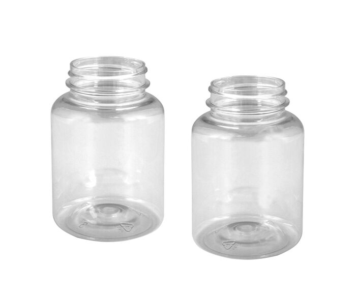 Plastová lahvička se širokým hrdlem 200 ml čirá, závit GL44 - foto č.3