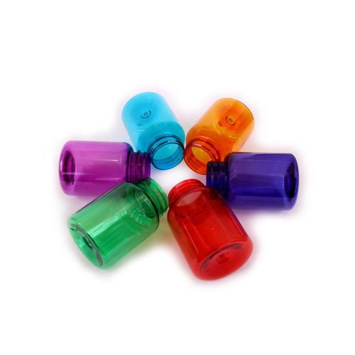 Plastic bottles with wide neck 200 ml color, thread GL44 - foto č.3