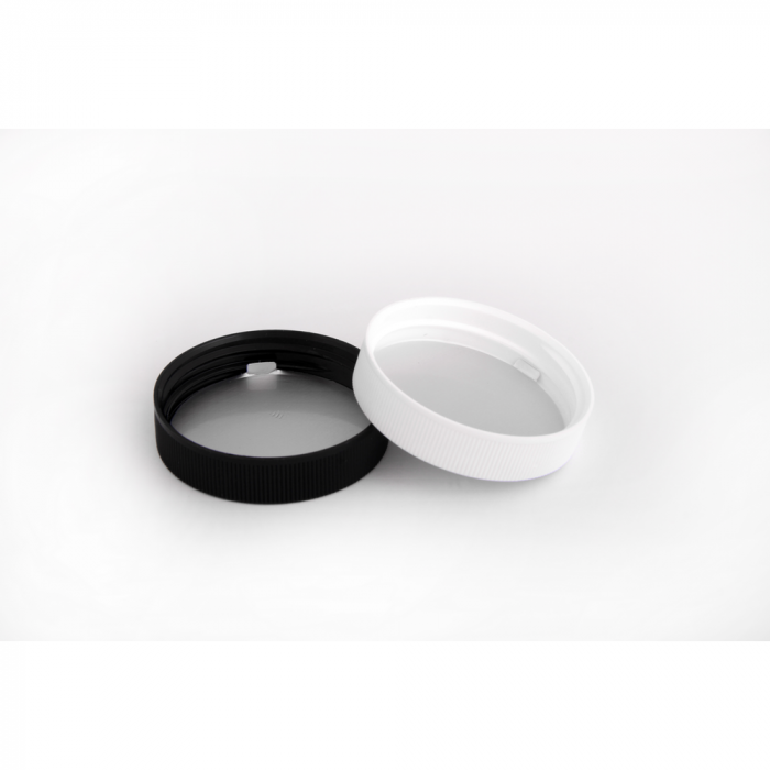 Set of plastic caps with AL gasket - black/white - foto č.2