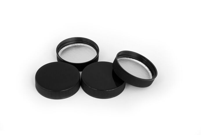 Set of plastic caps with AL gasket - black/white - foto č.5