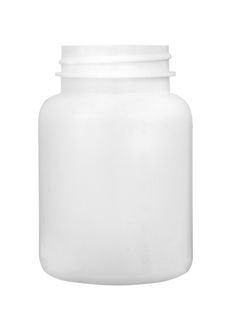 Plastová lahvička se širokým hrdlem 150 ml bílá, závit GL44