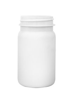 Plastová lahvička se širokým hrdlem 100 ml bílá, závit GL44