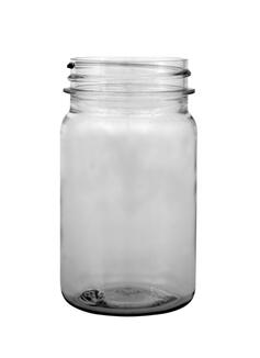 Plastic bottle with wide neck 100 ml limpid, thread GL44