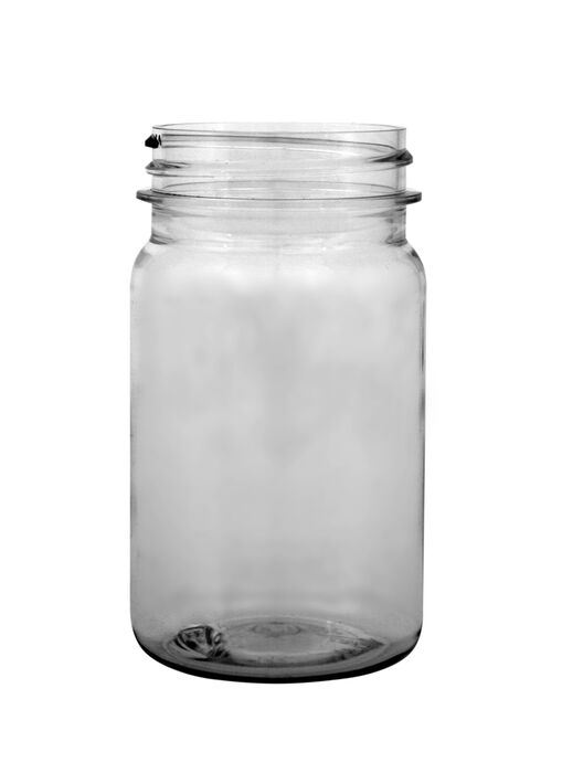 Plastic bottle with wide neck 100 ml limpid, thread GL44 - foto č.1