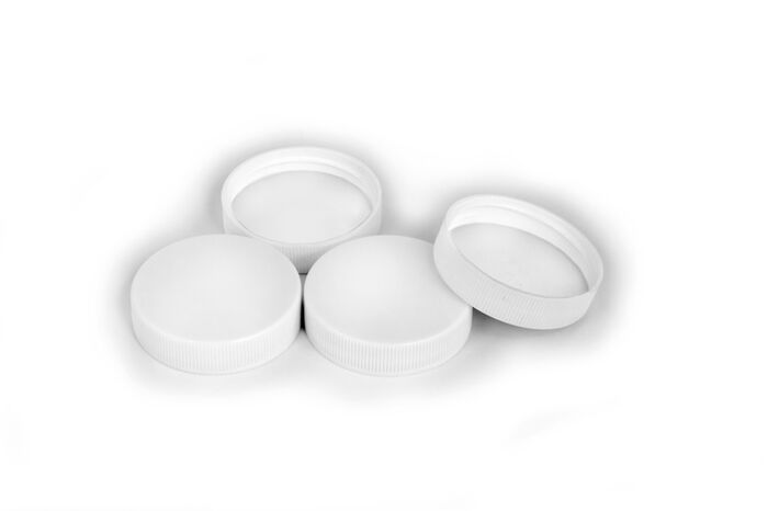 Set of plastic caps with gasket, GL 44 - black/white - foto č.4