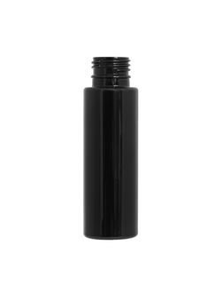 Plastová lahvička 100 ml VÁLCOVÁ černá, závit PCO 28