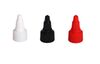 Set of plastic caps - white, black and red, G 18x3 mm - náhled č.1