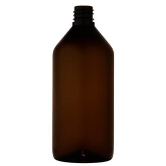 Plastová lahvička 215 ml hnědá, závit g18x3