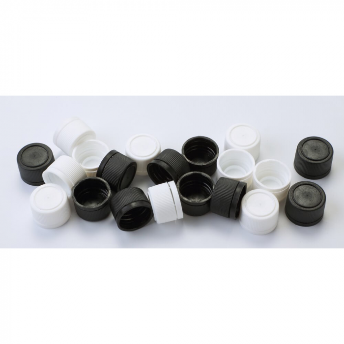 Set of plastic caps g18x3 - white and black - foto č.1