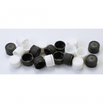 Set of plastic caps g18x3 - white and black
