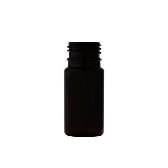 Plastic bottle 35 ml brown, thread PCO 28