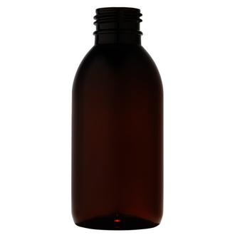 Plastic bottle 150 ml brown, thread PCO 28