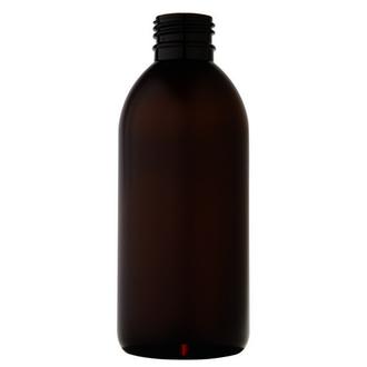 Plastová lahvička 250 ml hnědá, závit PCO 28