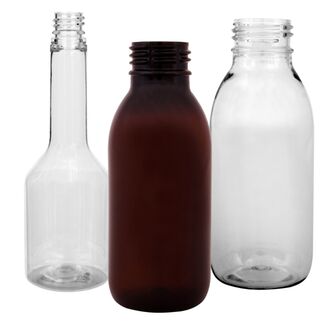 Small plastic bottles 125 ml